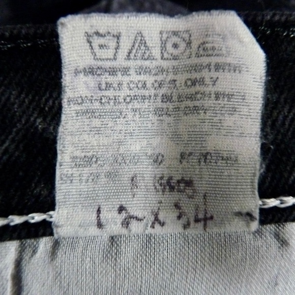 Vintage Genuine Wrangler Women's 12 x L34 Black Stretch Denim Straight Leg Jeans - Picture 7 of 7